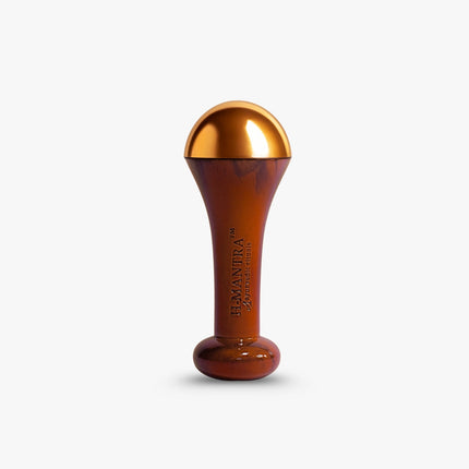 Handcrafted kansa wand facial massage tool with wooden handle, H-Mantra